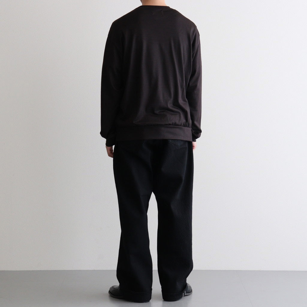 CREW NECK L/S TEE #DARK BROWN [M26C15CS03C]
