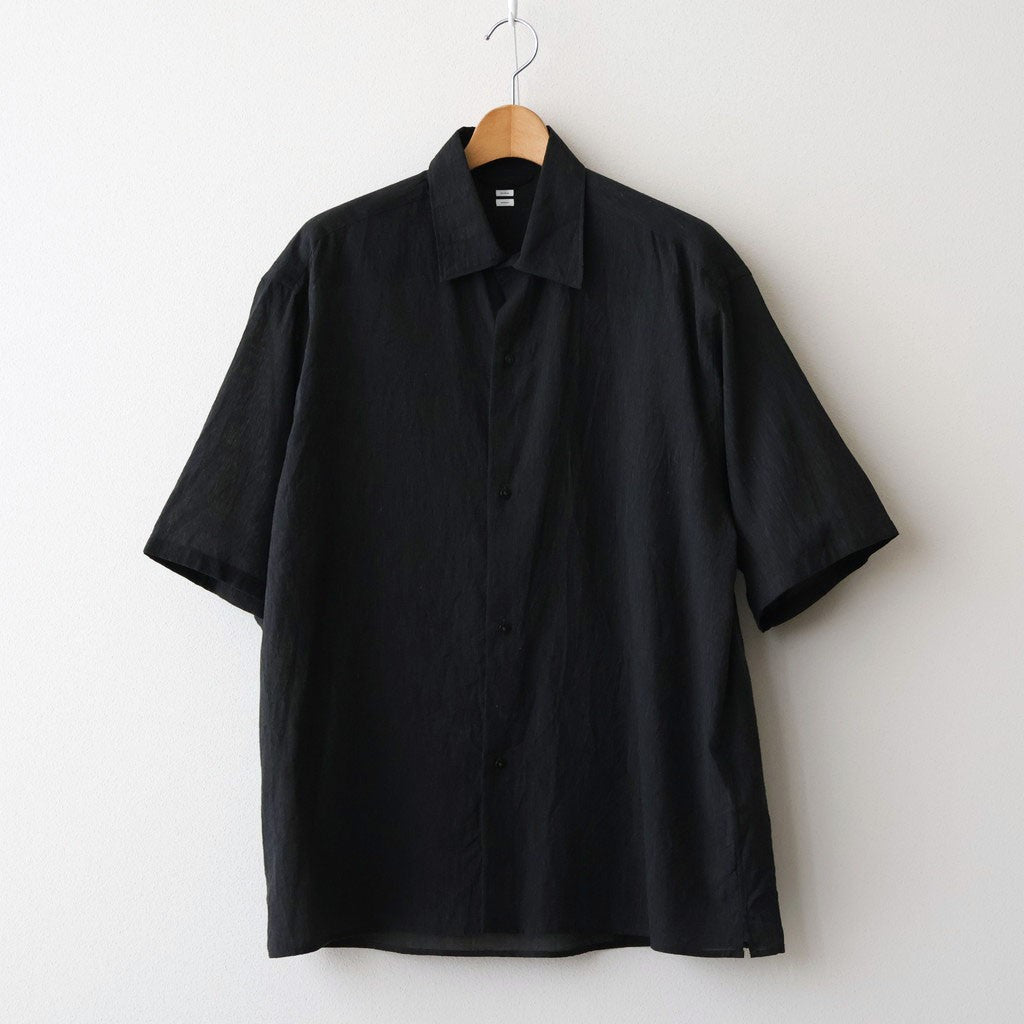 Silk-Co Voile Half-Sleeve Shirt #HeatherCharcoal [BHS26S036SiCo]
