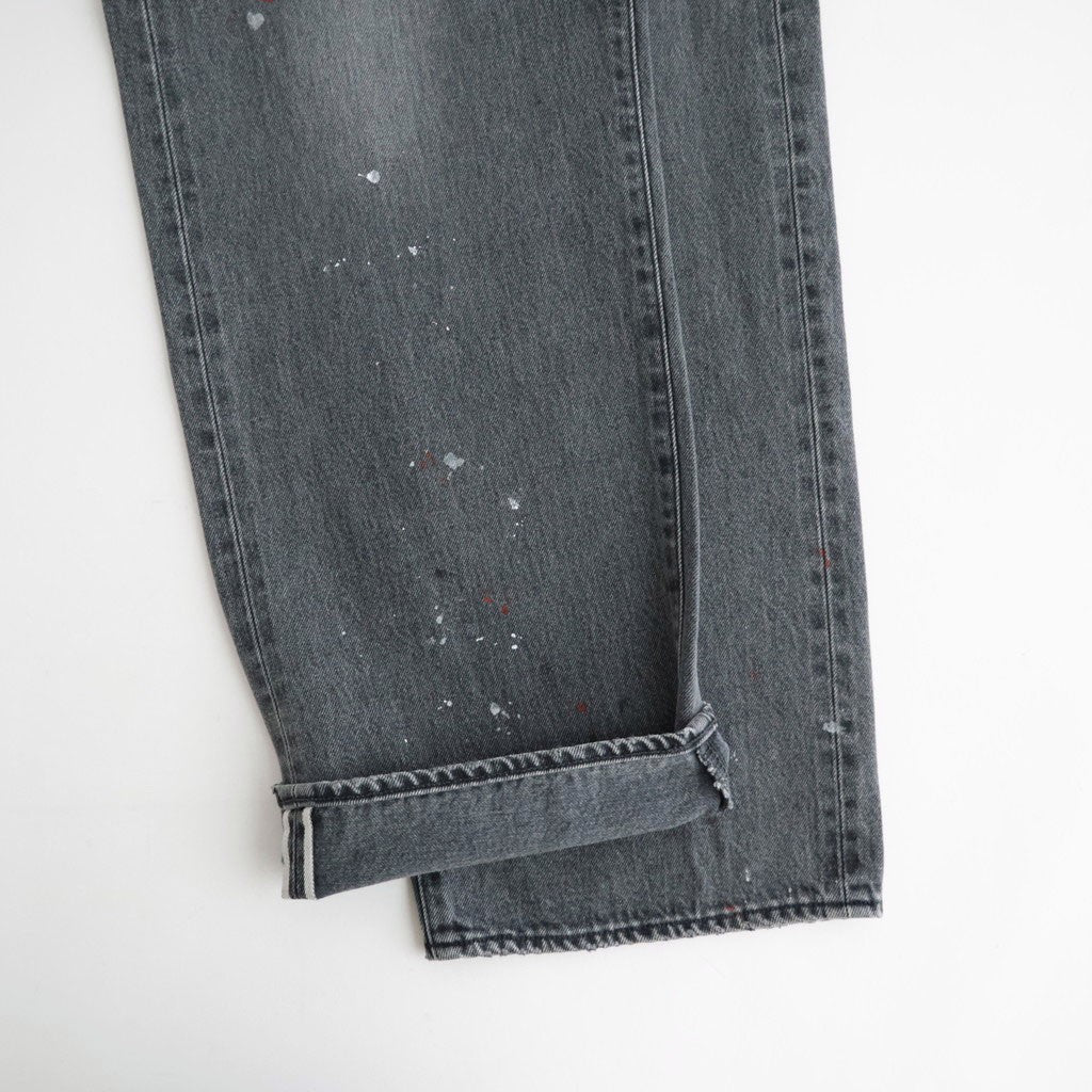 USED-FINISHED 13.5oz STRAIGHT DENIM #020 CHARCOAL [17062 40027]