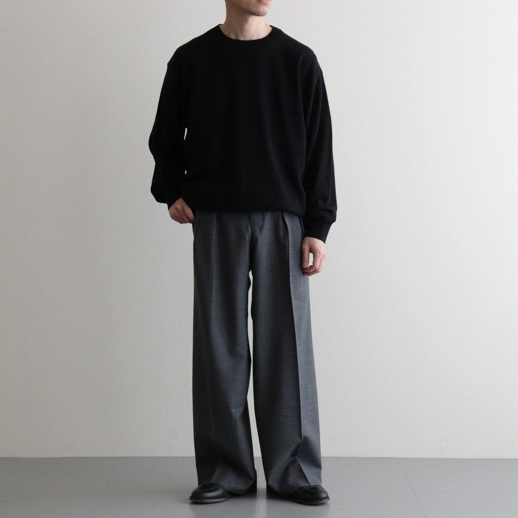 REVIVAL SILK CREW NECK #BLACK [BN-26SM-041]