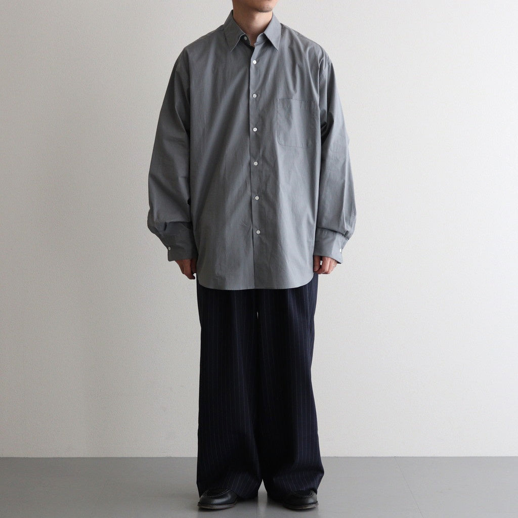 TWO TUCK MILITARY TROUSERS #NAVY STRIPE [M25C07PT01C]