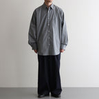 TWO TUCK MILITARY TROUSERS #NAVY STRIPE [M25C07PT01C]