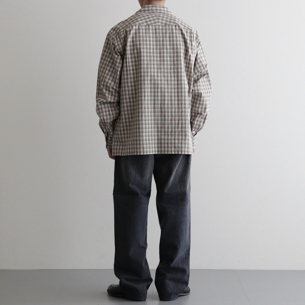 Organic Cotton Rambling Check Shirts Jacket #Beige check [6061-1104]