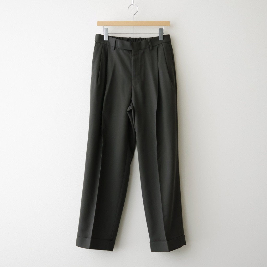 DOUBLE PLEATED SEMI EASY TROUSERS #DARK SAGE [A26C07PT02C]