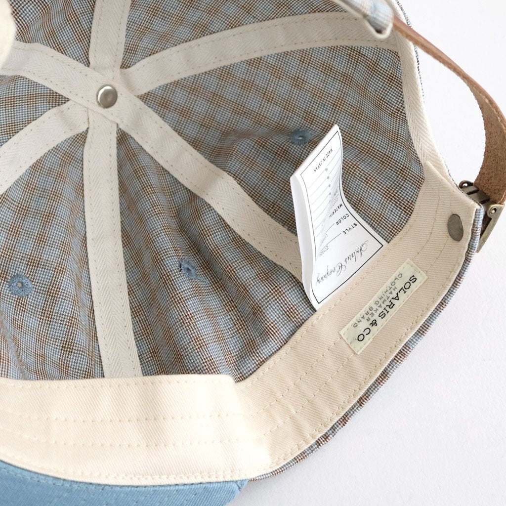 MADRAS CHECK CAP - DANNYBOY #LIGHT BLUE [Z01004]