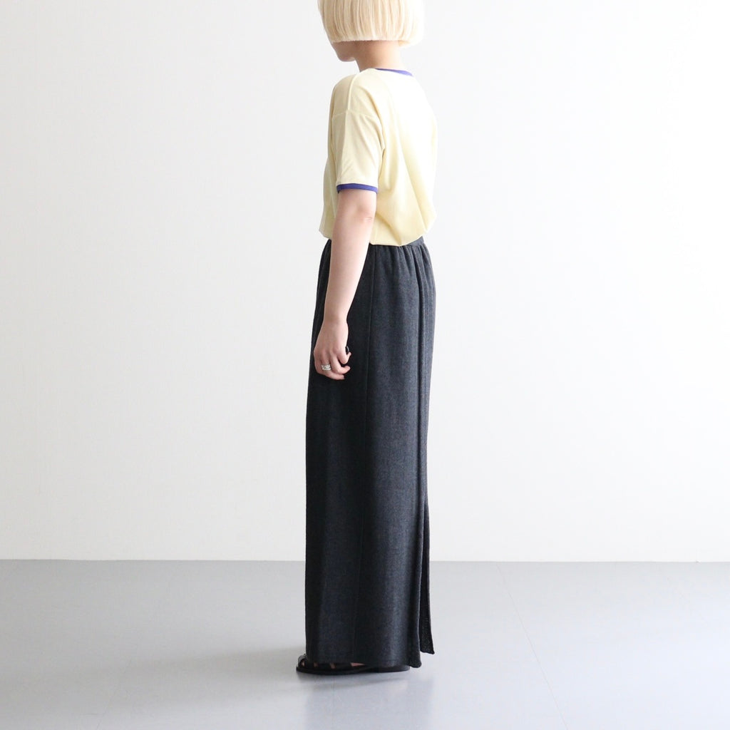 Cotton Linen Poly Pencel Skirt #Charcoal [NEP-SS2632]