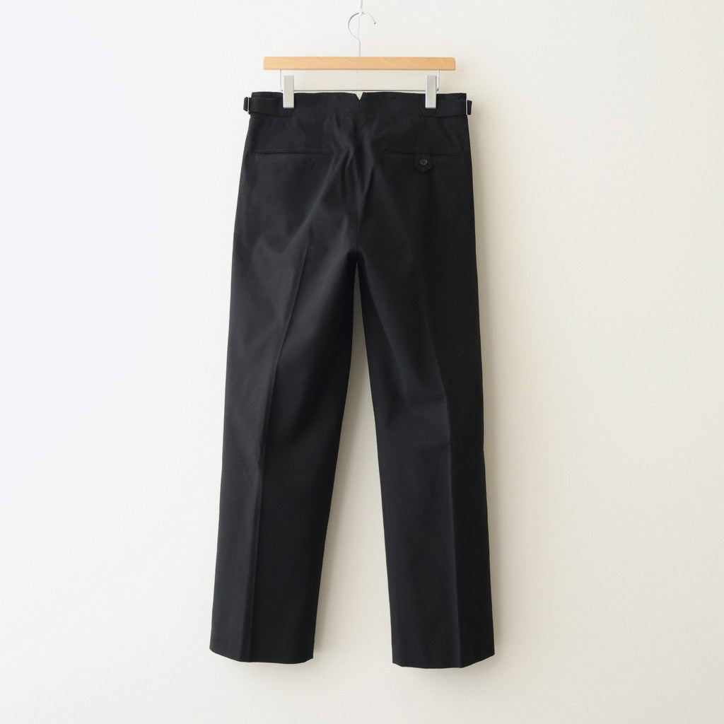 DOUBLE-PLEATED SMARTY TROUSER #ONYX [252OJ-PT08]