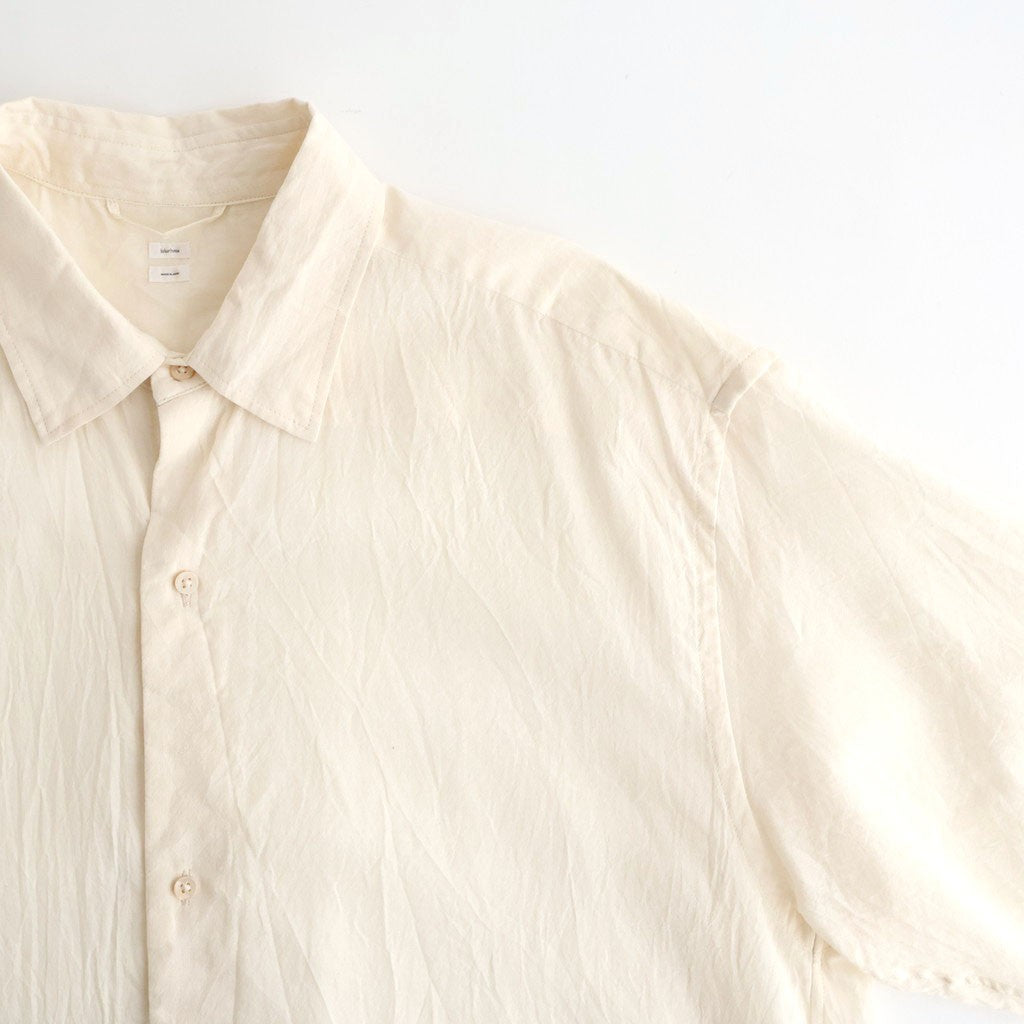 Silk-Co Voile Half-Sleeve Shirt #Ivory [BHS26S036SiCo]