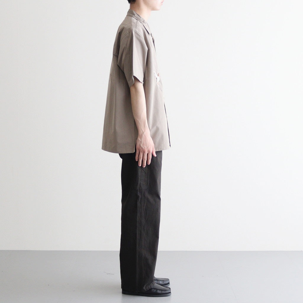 SILK NEP CLOTH SOUVENIR SHIRTS (Short-sleeve) #CELADON [251OJ-SH14]