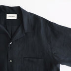 NEW OPEN COLLAR S/S SHIRT #BLACK [A26B05SH01B]