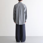 TWO TUCK MILITARY TROUSERS #NAVY STRIPE [M25C07PT01C]