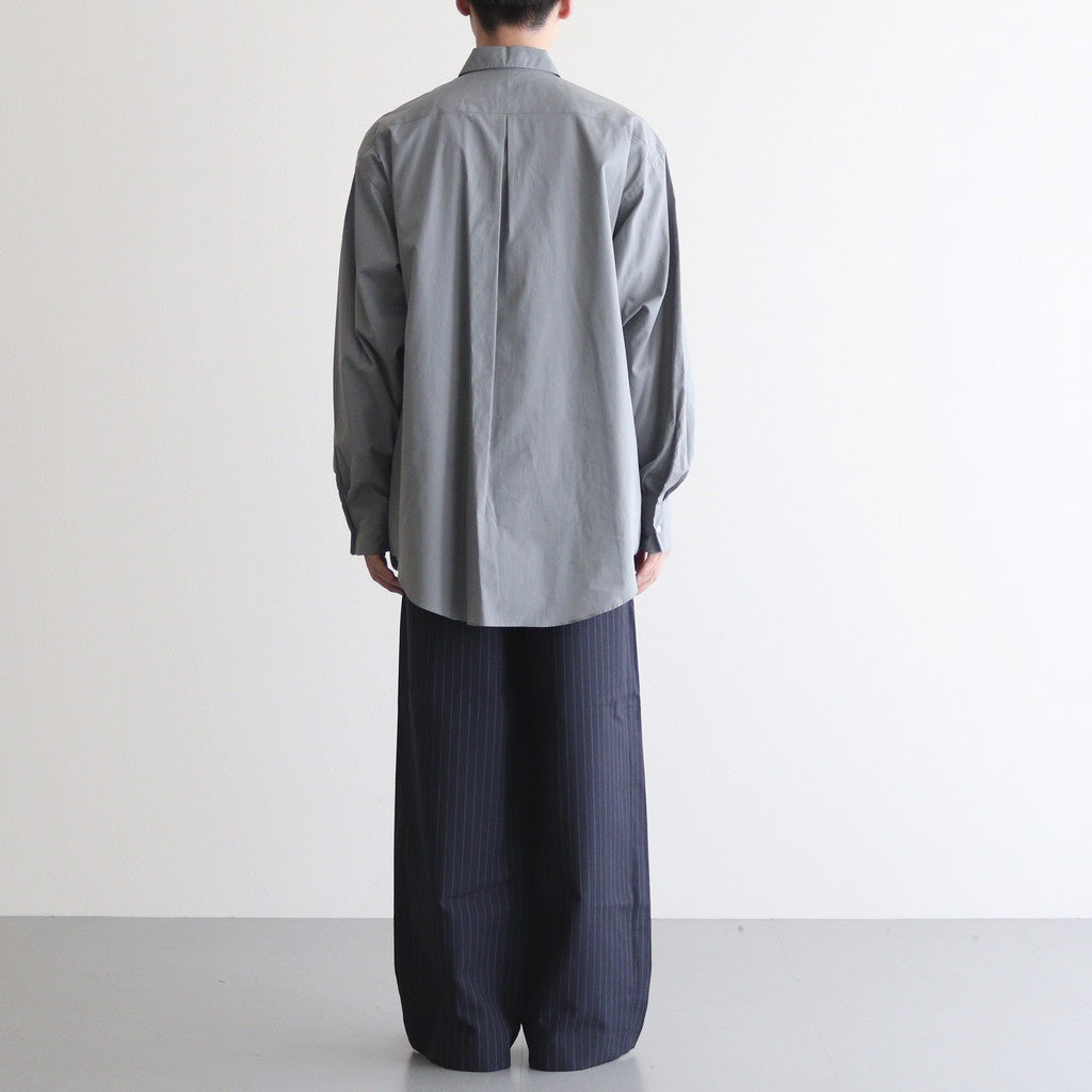 TWO TUCK MILITARY TROUSERS #NAVY STRIPE [M25C07PT01C]