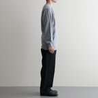 REVIVAL SILK CREW NECK #GRAYISH SAX [BN-26SM-041]