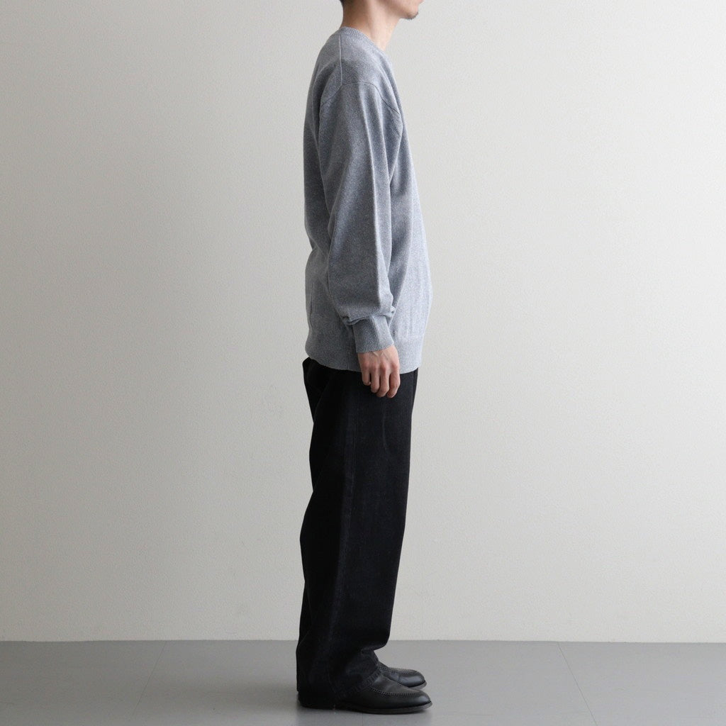 REVIVAL SILK CREW NECK #GRAYISH SAX [BN-26SM-041]