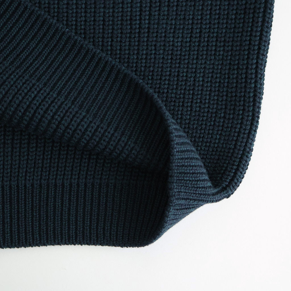 SIGNATURE CREW NECK #DARK GREEN×NAVY [BN-25FM-038]