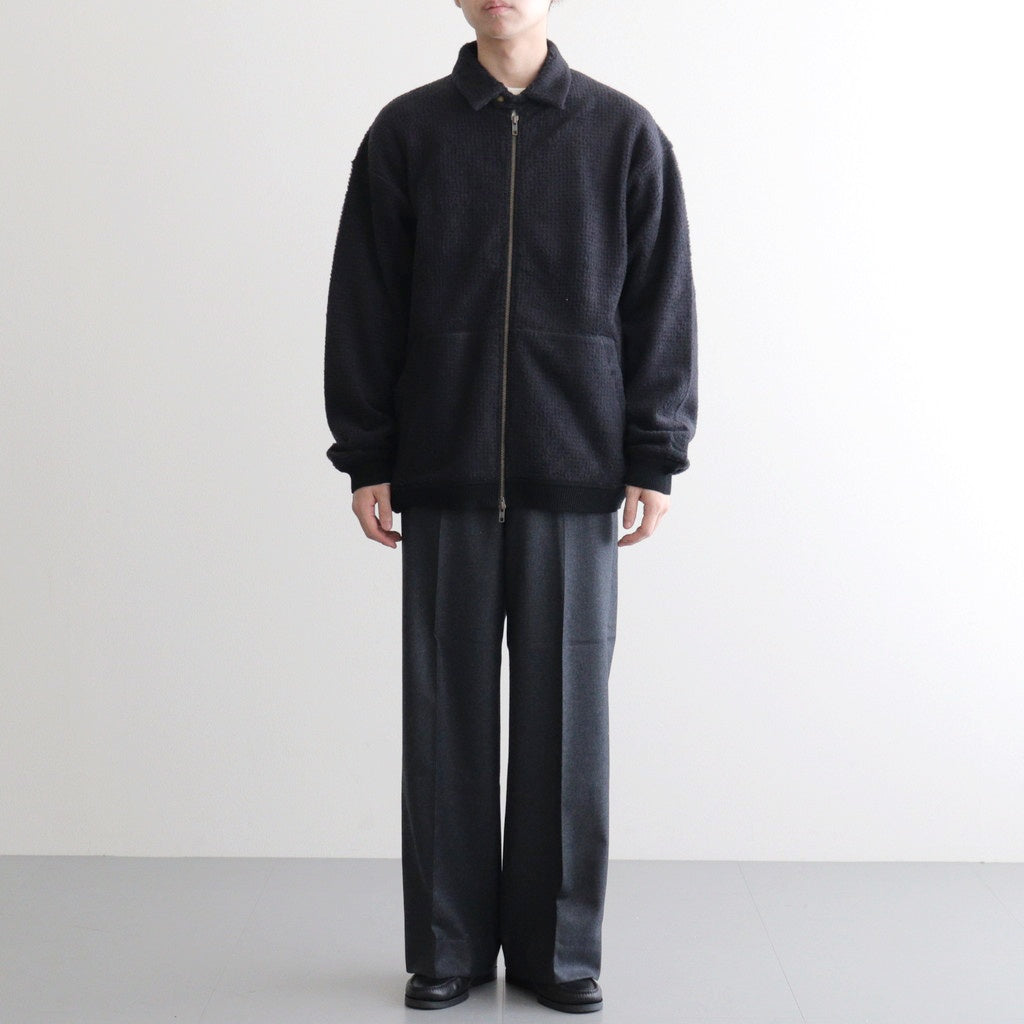 POLARTEC Wool Fleece Sweater Jacket #Black [N25FA051]