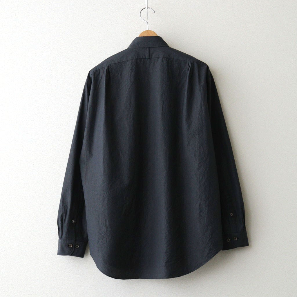 Cottton Silk Check Standard Shirt #Black Check [NEP-SS2645]