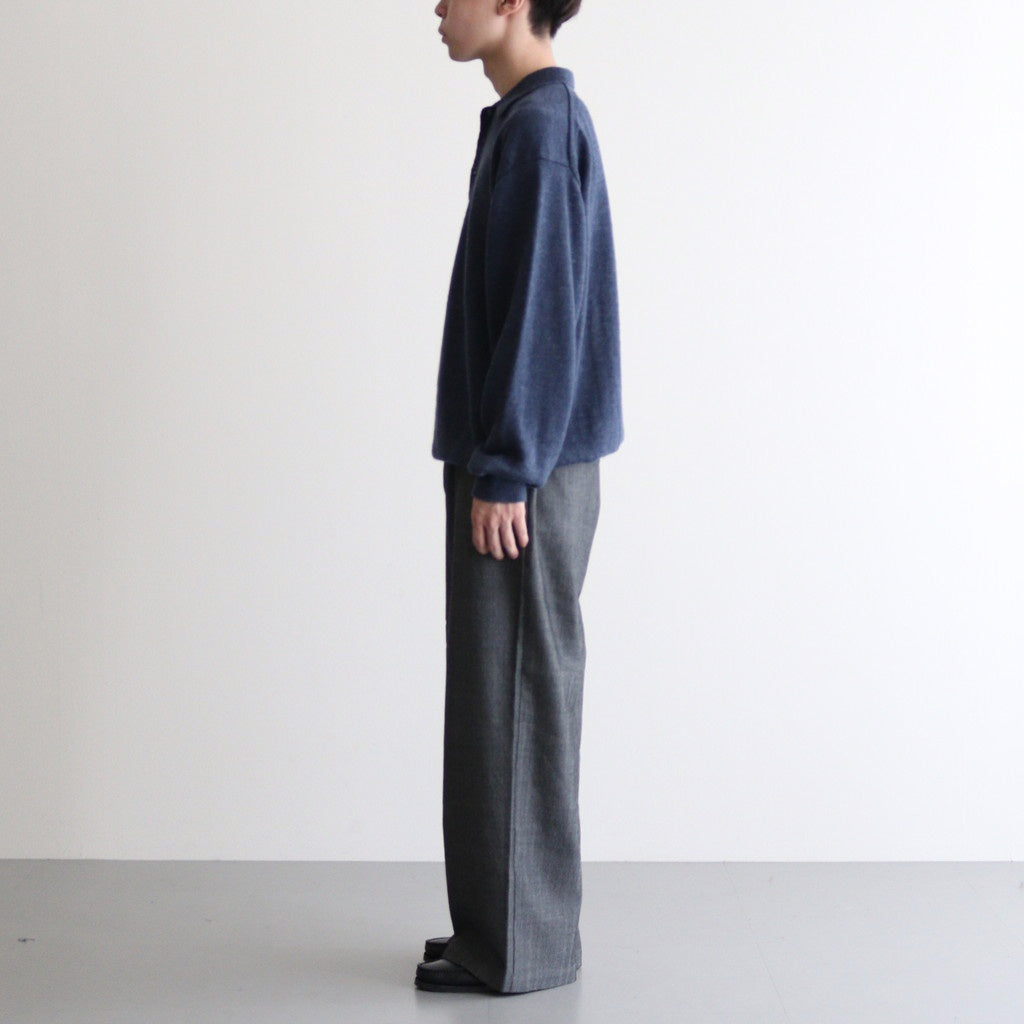 WIDE LEG EASY PANTS #HERRINGBONE [M25C12PT02C]