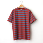 BORDER SHORT SLEEVE TOP #N.REDxSAX [PMAT-CS02]