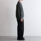 FLAT FRONT WIDE TROUSERS #BLACK [A26C07PT03C]