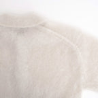 PURE MOHAIR SHAGGY POLO #IVORY [BN-25FL-053]