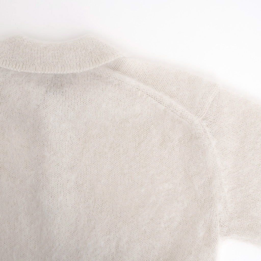 PURE MOHAIR SHAGGY POLO #IVORY [BN-25FL-053]