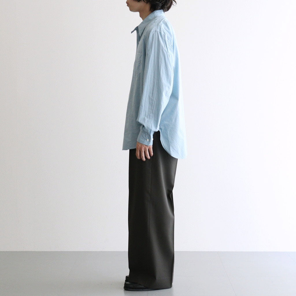 FLAT FRONT WIDE TROUSERS #DARK SAGE [A26C07PT03C]