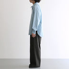 FLAT FRONT WIDE TROUSERS #DARK SAGE [A26C07PT03C]