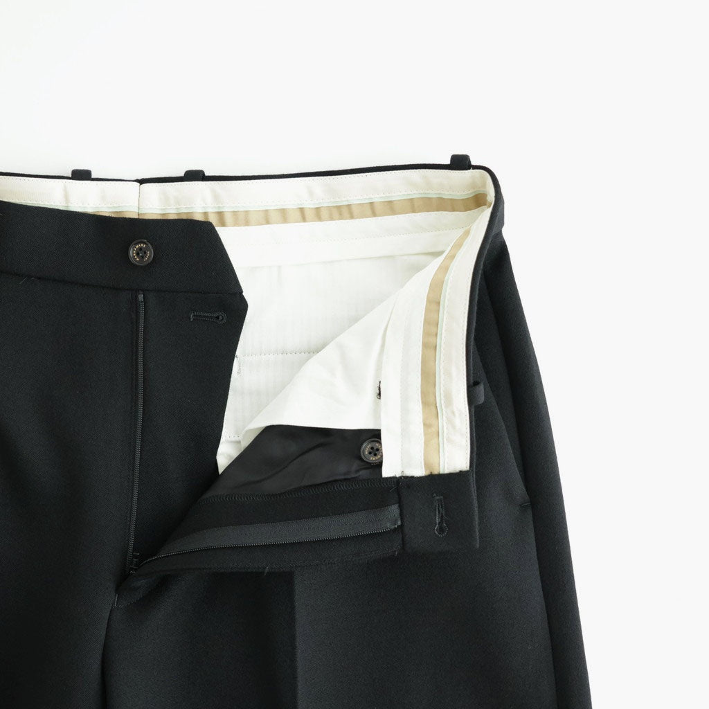 FLAT FRONT WIDE TROUSERS #BLACK [A26C15PT02C]