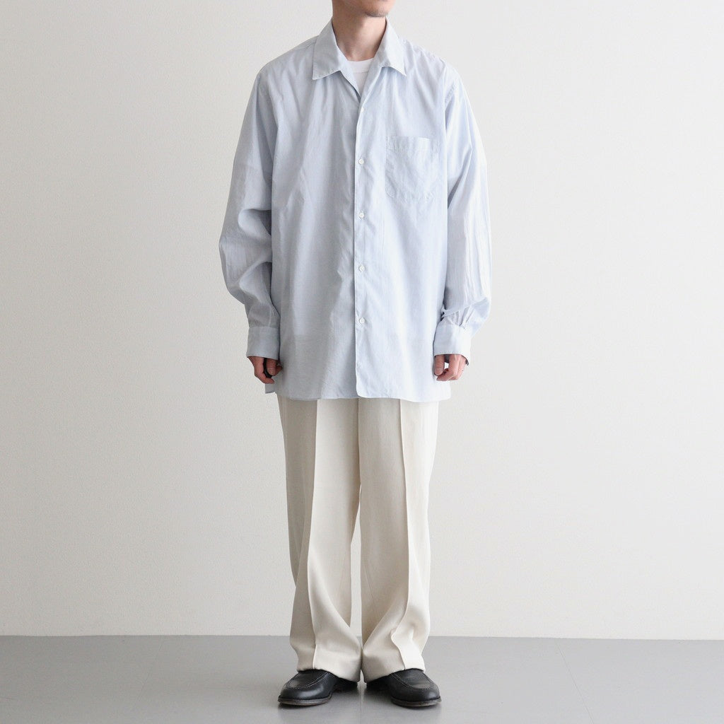 ITALIAN OPEN COLLAR SHIRT #ICE [A26A23SH03C]