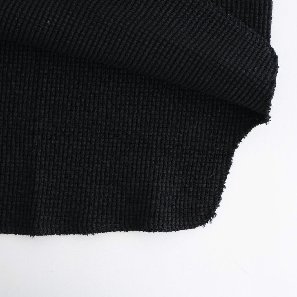 HEAVY WAFFLE TOP #INK BLACK [PMAU-CL01]