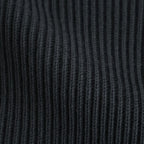 SOLID WOOL RIB CREW NECK #CHARCOAL BLUE [BN-25FM-042]