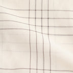 OPEN COLLAR L/S SHIRT #IVORY CHECK [M26A18SH01C]