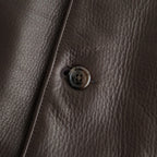Steer Leather Coverall #DarkBrown [BHS25F002F26]