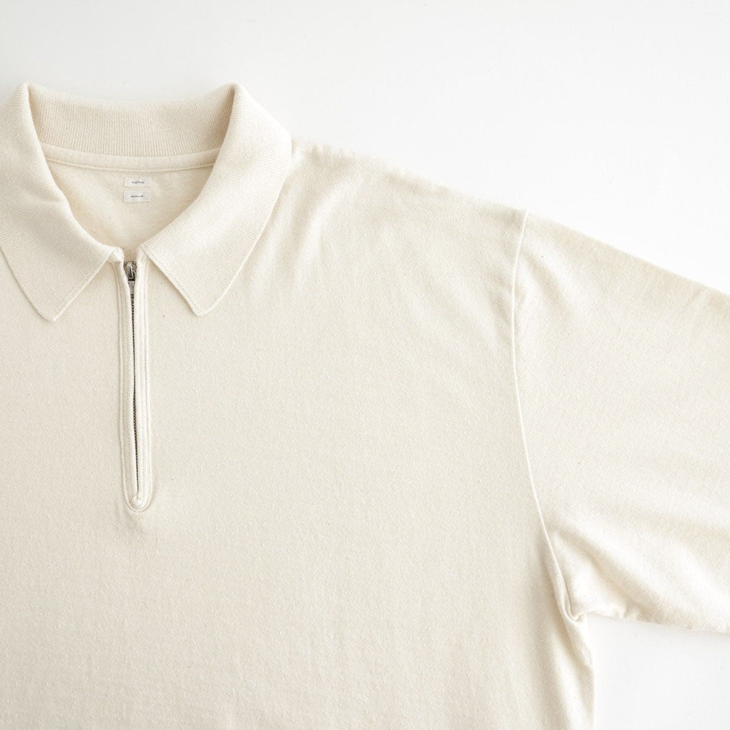 Co/Silk Nep Harf-zip P/O #Ivory [BHS25S037F26]