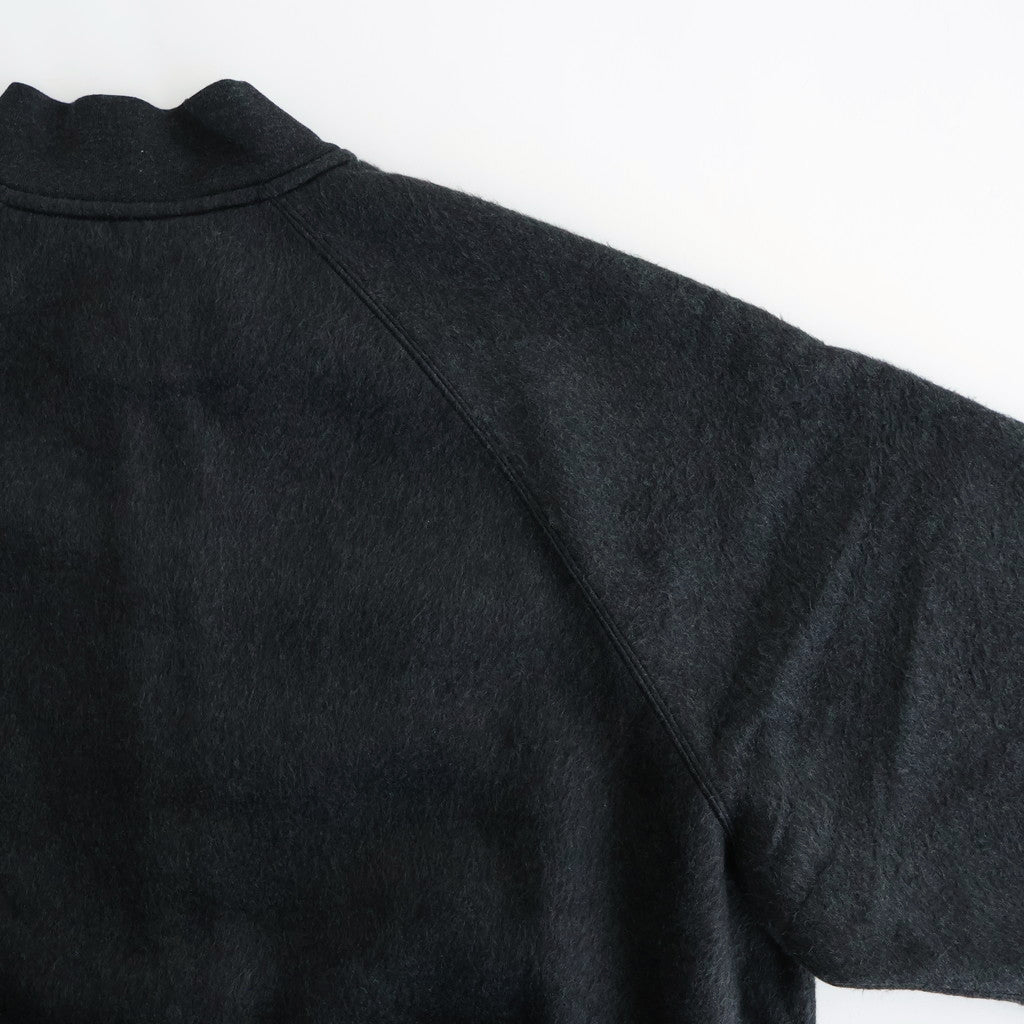 Pe/Silk Fleece Bomber Jacket #HeatherBlack [BHS25F019]