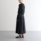 RAYON-POLYESTER BROAD SKIRT #010 BLACK [16862 30005]