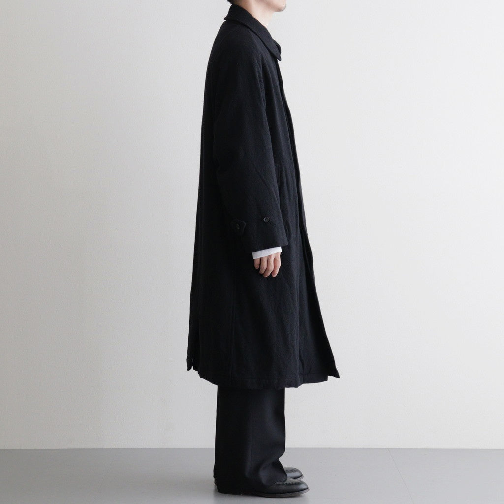 Classic Wool Balmacaan Coat #BlackNavy [BHS25F009]