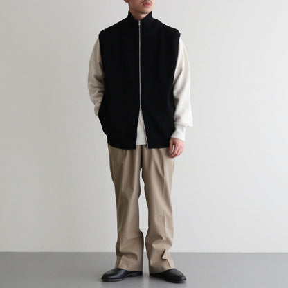 SUPER HIGH TWIST WOOL DRIVERS VEST #BLACK [BN-24FM-032]