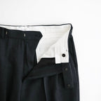 SINGLE PLEAT WIDE TROUSERS #GRAY BIRD’S-EYE [M26C10PT02C]