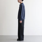 WIDE LEG EASY PANTS #CHAMBRAY BLACK [M25C12PT02C]