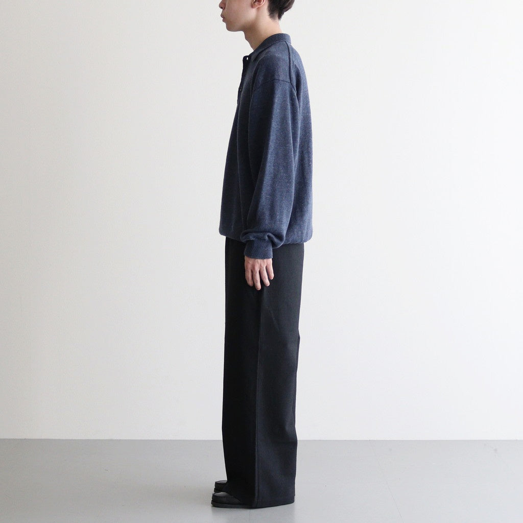 WIDE LEG EASY PANTS #CHAMBRAY BLACK [M25C12PT02C]