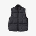 HIGH-COUNT SILK PUFF VEST #BLACK [252OJ-VT02]