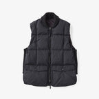 HIGH-COUNT SILK PUFF VEST #BLACK [252OJ-VT02]