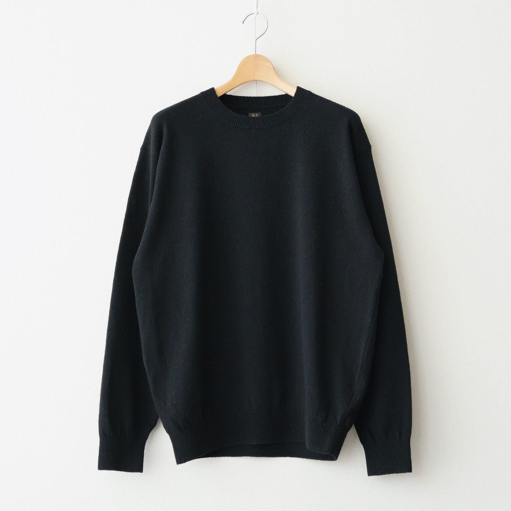 REVIVAL SILK CREW NECK #BLACK [BN-26SM-041]