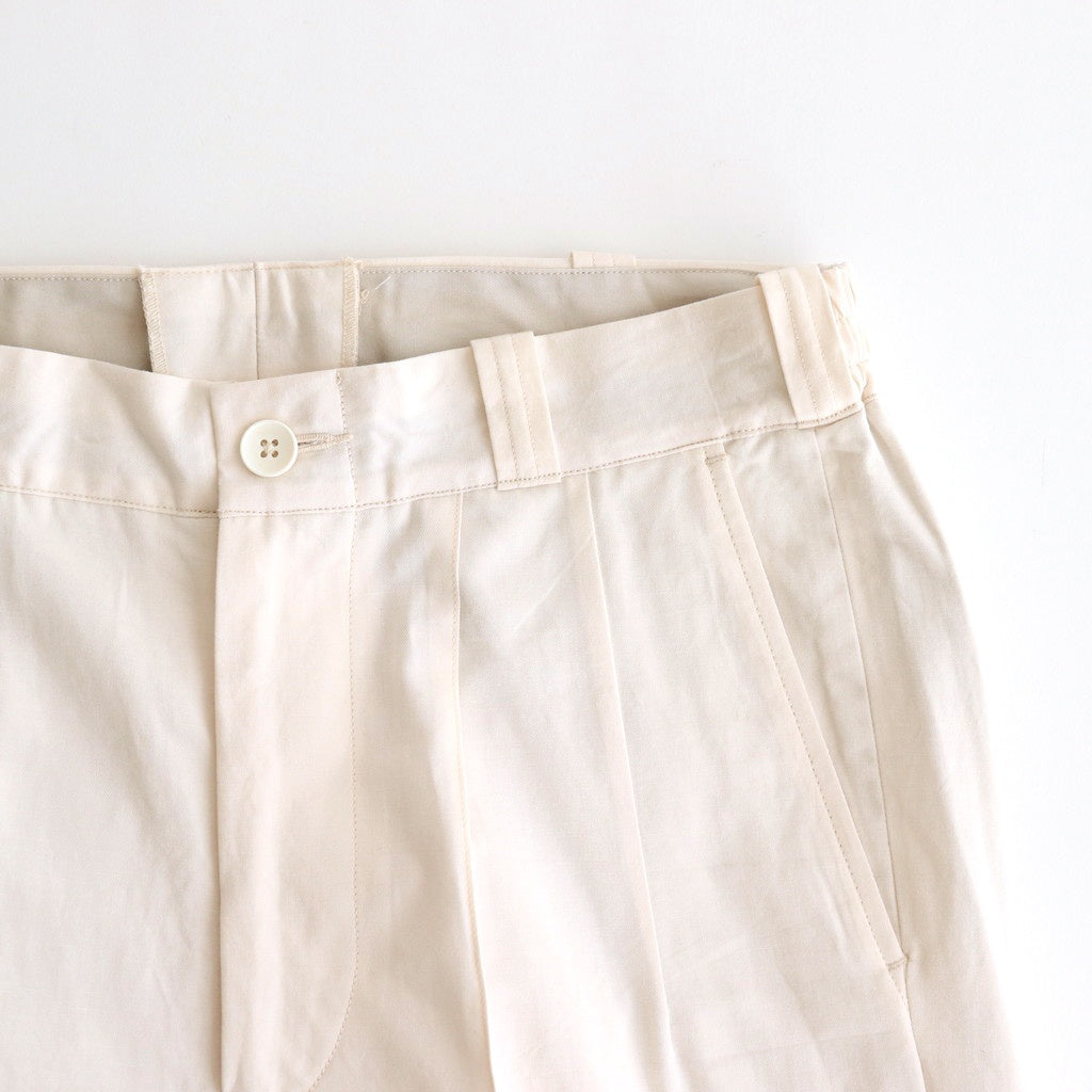 FRONT TUCK ARMY TROUSER #IVORY [251OJ-PT08]