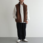 Zip-Up Mohair Vest #Brown [S24FN030]