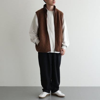 Zip-Up Mohair Vest #Brown [S24FN030]