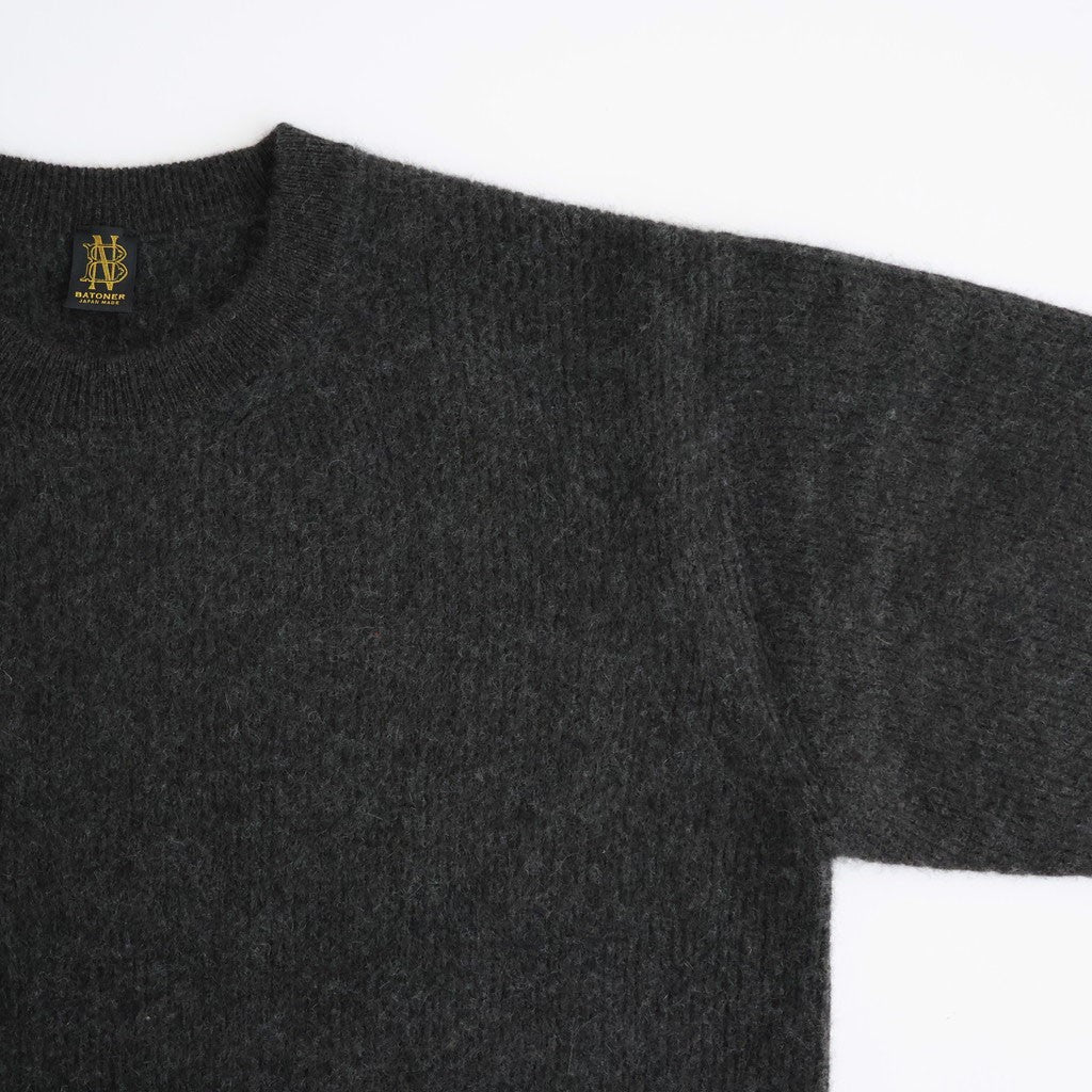 CASHMERE FOX CREW NECK #CHARCOAL [BN-26FM-060]