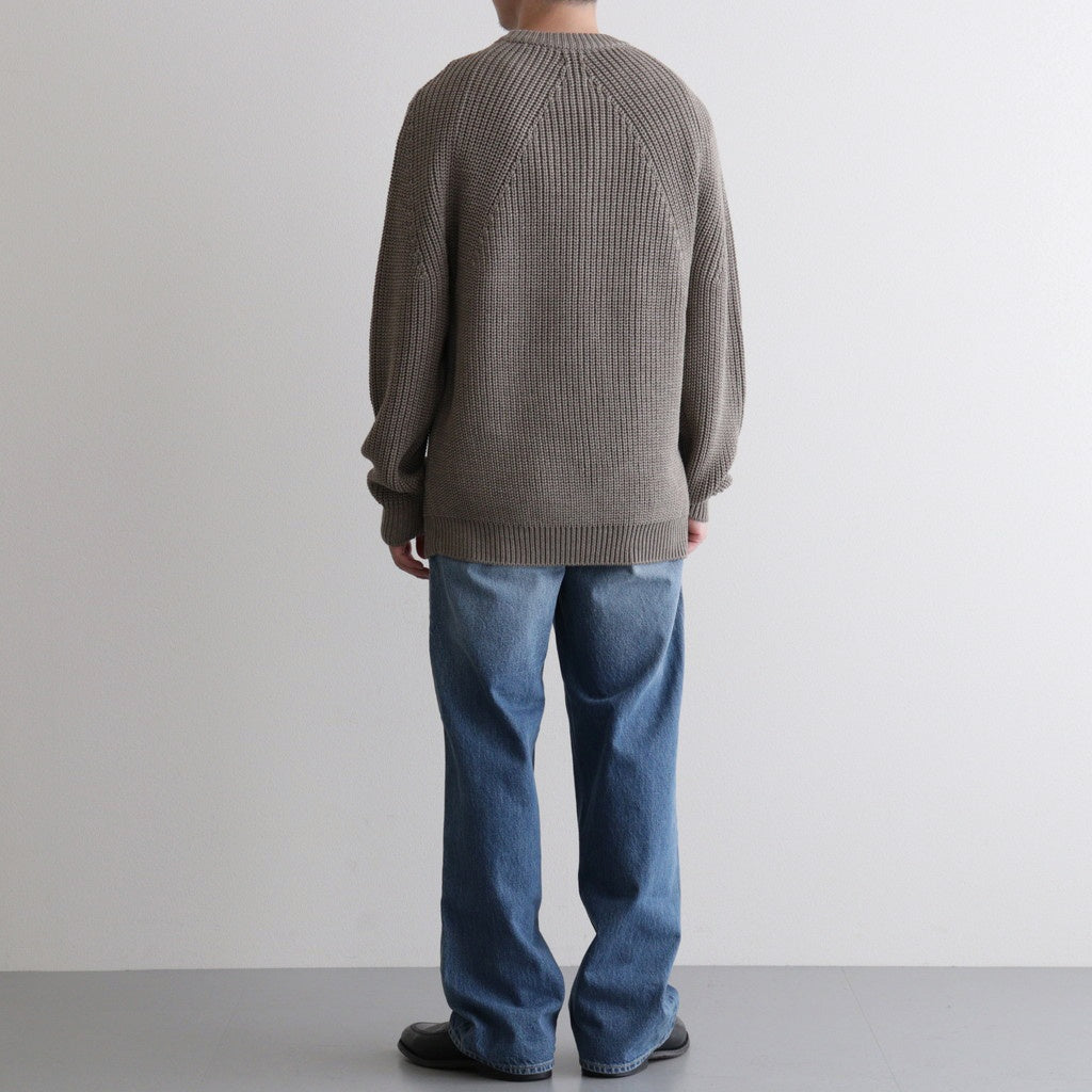 SIGNATURE CREW NECK #MELANGE BROWN [BN-25FM-038]